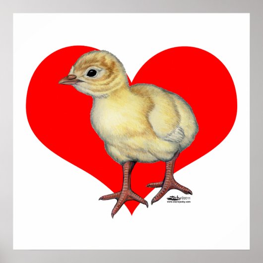 Turkey Poult Heart Poster (Voorkant)