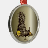 Turkey Pumpkin Metalen Ornament (Rechts)