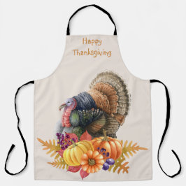 Turkey Pumpkins Thanksgiving Schort