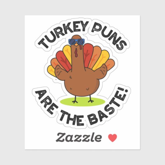 Turkey Puns zijn de meest grappige voedselwoordspe Sticker (Vel)