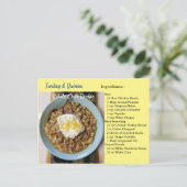 Turkey Quinoa White Chili Recipe Postcard Briefkaart (Staand voorkant)