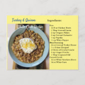 Turkey Quinoa White Chili Recipe Postcard Briefkaart (Voorkant)