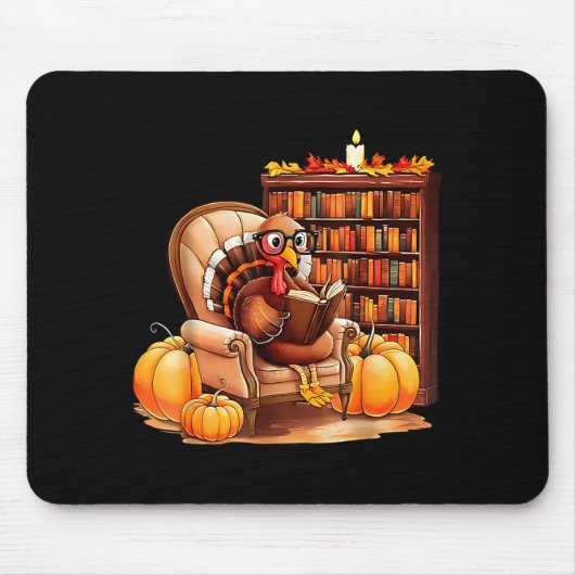 Turkey Reading Books Fall Thanksgiving Teacher Boo Muismat (Voorkant)