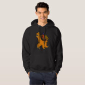 Turkey Riding Llama Thanksgiving Day Animal Fall A Hoodie (Voorkant volledig)