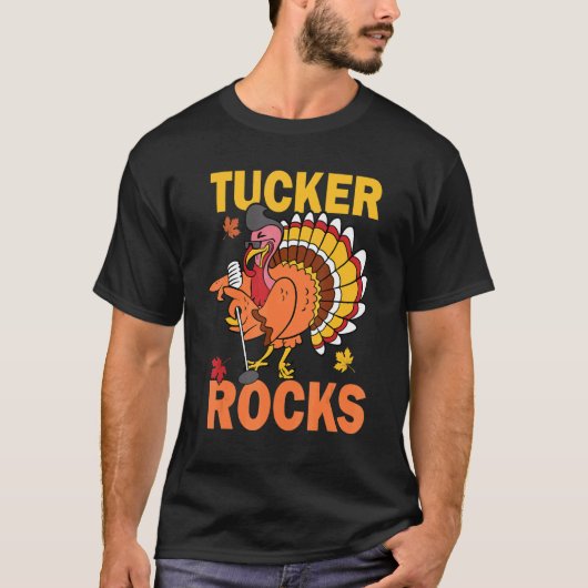 Turkey Rocks Autumn Fall Y'all Thanksgiving Retro T-shirt (Voorkant)
