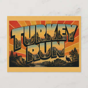 Turkey Run Indiana Zandsteen Kloven Kreek Kunst Briefkaart