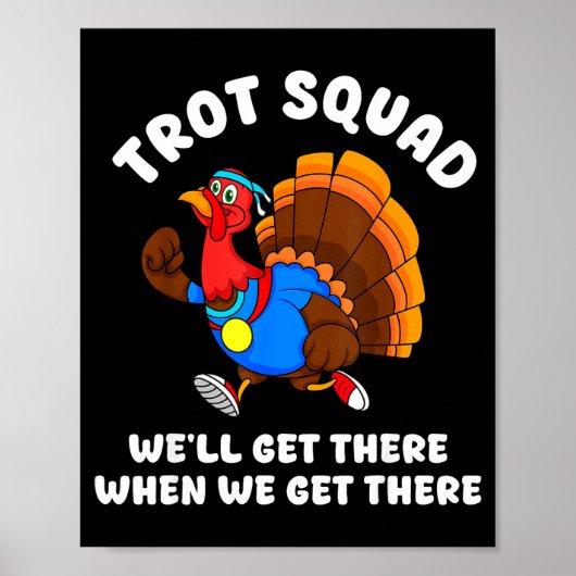 Turkey Run Trot Squad Thanksgiving Hardloop Team M Poster (Voorkant)