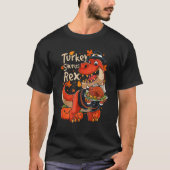 Turkey Saurus Rex Rex Pilgrim Turkey Day Thanksgiv T-shirt (Voorkant)
