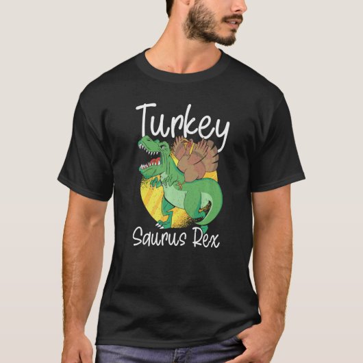 Turkey Saurus Rex Thanks Giving  Rex Thanksgiving T-shirt (Voorkant)