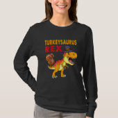 Turkey Saurus Rex Thanksgiving Dinosaur Turkey Kid T-shirt (Voorkant)