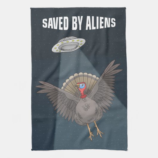 Turkey Saved By Aliens Theedoek (Verticaal)