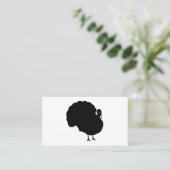 Turkey Silhouette Visitekaartje (Staand voorkant)