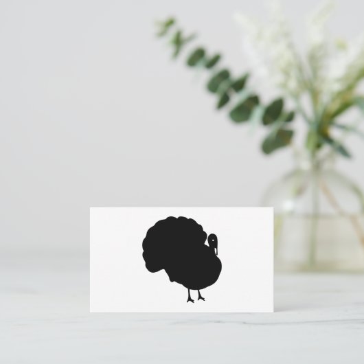 Turkey Silhouette Visitekaartje (Staand voorkant)