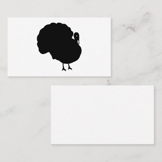 Turkey Silhouette Visitekaartje (Voorkant / Achterkant)