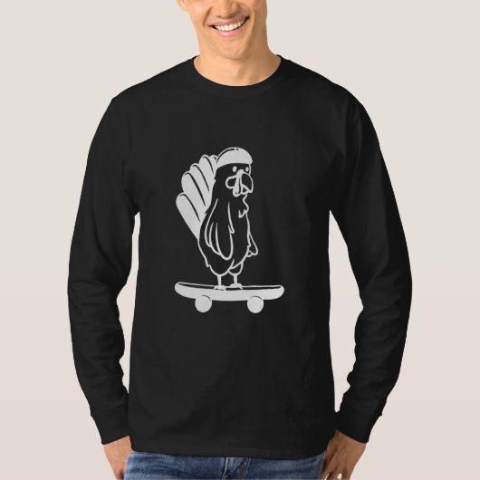 Turkey Skater Line Thanksgiving Day Skateboard Aut T-shirt (Voorkant)