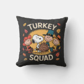 Turkey Squad Funny Cartoon Friends Thanksgiving Kussen (Voorkant)