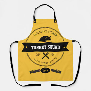 Turkey Squad Funny Hipster Yellow and Black Schort