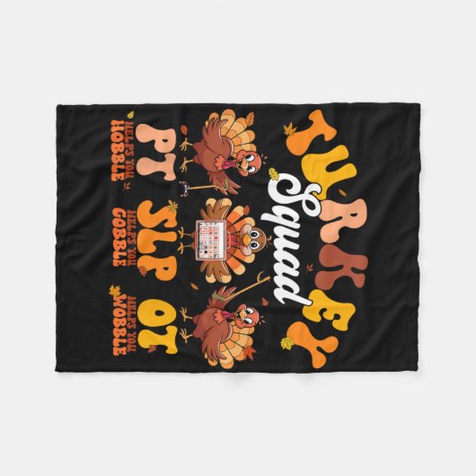 Turkey Squad Ot Pt Slp Occupational Therapy Thanks Fleece Deken (Voorkant (Horizontaal))