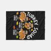 Turkey Squad Slp Ot Pt Therapy Team Fall Thanksgiv Fleece Deken (Voorkant (Horizontaal))