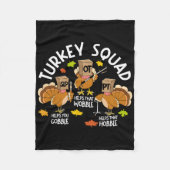 Turkey Squad Slp Ot Pt Therapy Team Fall Thanksgiv Fleece Deken (Voorkant)