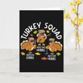 Turkey Squad Slp Ot Pt Therapy Team Fall Thanksgiv Kaart (Gele Bloem)