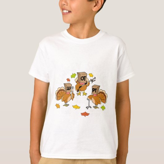 Turkey Squad Slp Ot Pt Therapy Team Fall Thanksgiv T-shirt (Voorkant)