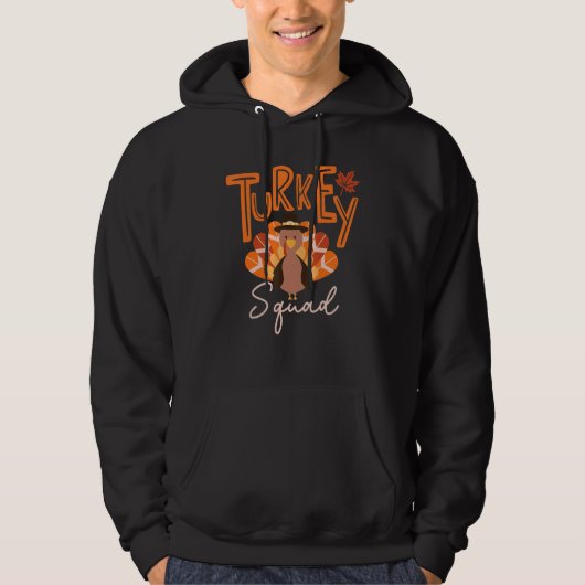 Turkey Squad Thanksgiving Day Run Pilgrim Hoodie (Voorkant)