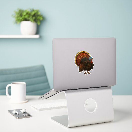 Turkey Sticker (Laptop op bureau)