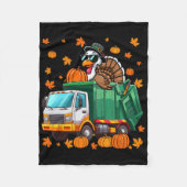 Turkey Sungles Driving Garge Truck Thanksgiving Dr Fleece Deken (Voorkant)