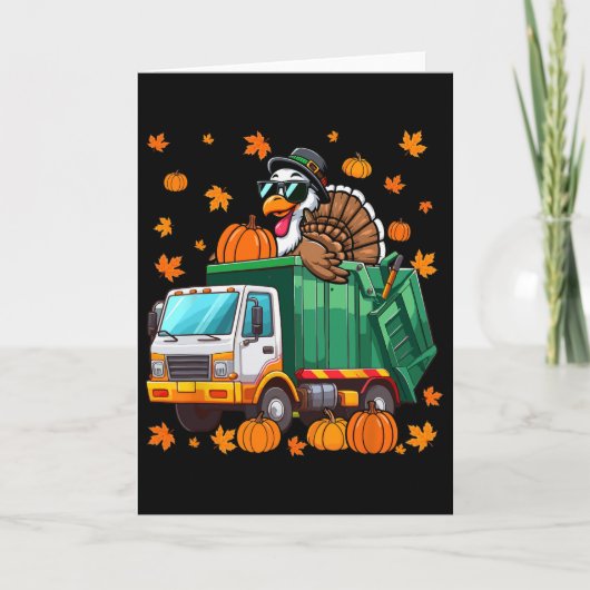 Turkey Sungles Driving Garge Truck Thanksgiving Dr Kaart (Voorkant)