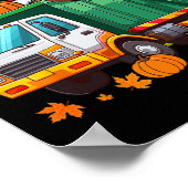 Turkey Sungles Driving Garge Truck Thanksgiving Dr Poster (Hoek)