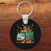 Turkey Sungles Driving Garge Truck Thanksgiving Dr Sleutelhanger (Voorkant)