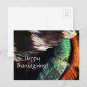 Turkey Tail Feathers Art Foto Happy Thanksgiving Feestdagenkaart (Voorkant / Achterkant)