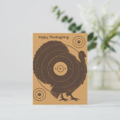 Turkey Target Thanksgiving Postcard Feestdagenkaart (Staand voorkant)