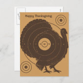Turkey Target Thanksgiving Postcard Feestdagenkaart (Voorkant / Achterkant)