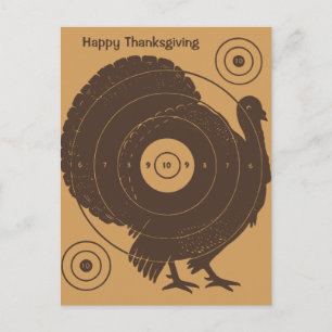 Turkey Target Thanksgiving Postcard Feestdagenkaart