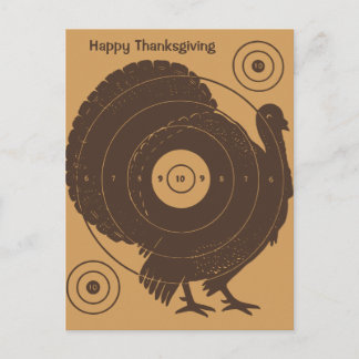 Turkey Target Thanksgiving Postcard Feestdagenkaart