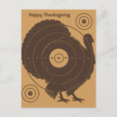 Turkey Target Thanksgiving Postcard Feestdagenkaart (Voorkant)