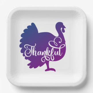 Turkey Thankful    Papieren Bordje