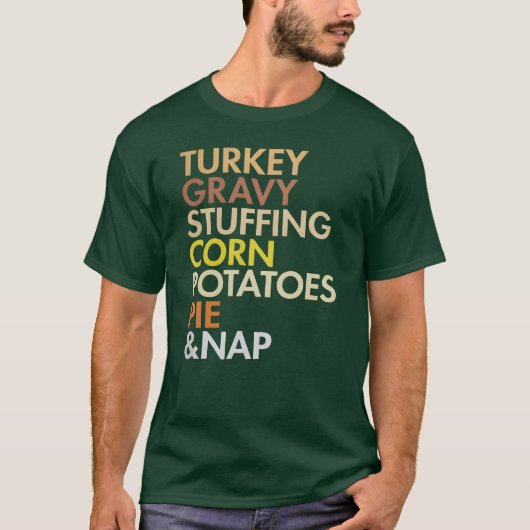 turkey thanksgiving food gift t-shirt (Voorkant)