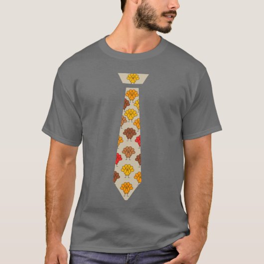 Turkey thanksgiving tie gift t-shirt (Voorkant)