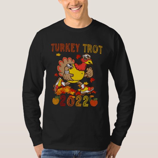 Turkey Trot 2022 Thanksgiving  Turkey Running  Run T-shirt (Voorkant)