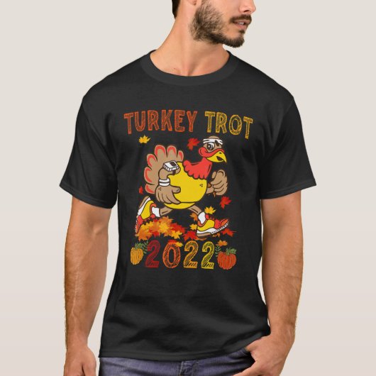 Turkey Trot 2022 Thanksgiving  Turkey Running  Run T-shirt (Voorkant)