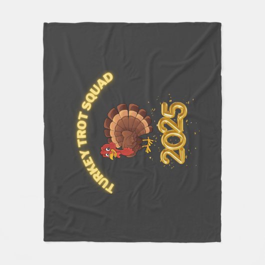 Turkey Trot Squad 2025 Fleece Deken (Voorkant)
