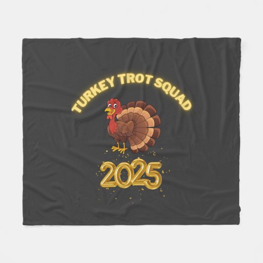 Turkey Trot Squad 2025 Fleece Deken (Voorkant (Horizontaal))