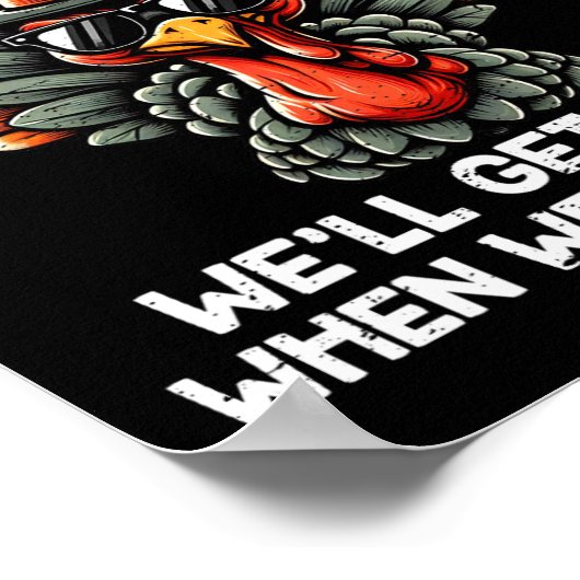 Turkey Trot Squad Funny Thanksgiving Running Costu Poster (Hoek)