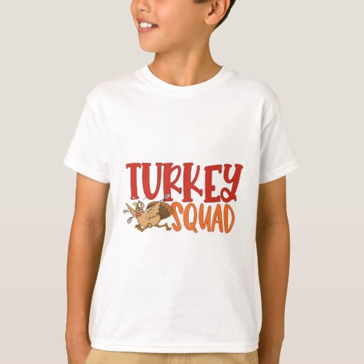Turkey Trot Squad Funny Thanksgiving Running Match T-shirt (Voorkant)