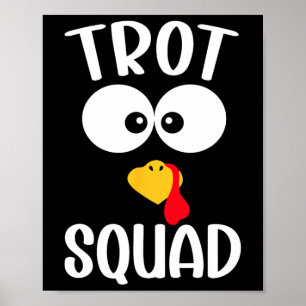 Turkey Trot Squad Grappige Thanksgiving Hardlopen Poster