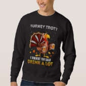 Turkey Trot Squad Running Drinking Matching Thanks Trui (Voorkant)