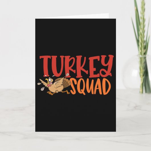 Turkey Trot Team Grappige Thanksgiving Hardloop We Kaart (Voorkant)